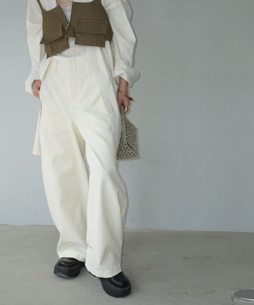 カーブシーム ワイドトラウザーズ chw25s049-ファッション通販サイト