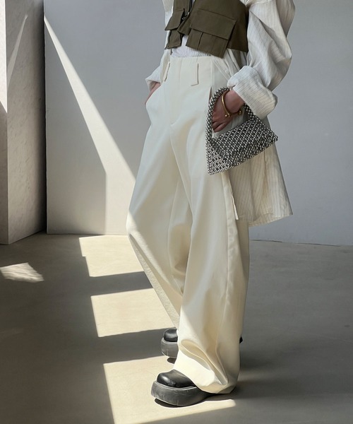 カーブシーム ワイドトラウザーズ chw25s049-ファッション通販サイト