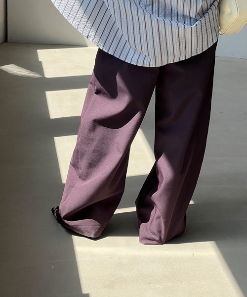 カーブシーム ワイドトラウザーズ chw25s049-ファッション通販サイト