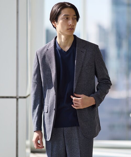 TAKEO KIKUCHI（タケオキクチ）の「【抗菌防臭】尾州 リネンブレンド ハニカムメッシュ ジャケット（テーラードジャケット・メンズ・ブルー系その他/ネイビー/グレー・01/02/03/04）」の12枚目の写真