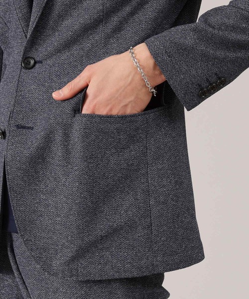 TAKEO KIKUCHI（タケオキクチ）の「【抗菌防臭】尾州 リネンブレンド ハニカムメッシュ ジャケット（テーラードジャケット・メンズ・ブルー系その他/ネイビー/グレー・01/02/03/04）」の20枚目の写真