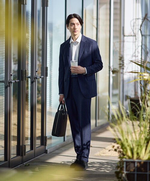 TAKEO KIKUCHI（タケオキクチ）の「【抗菌防臭】尾州 リネンブレンド ハニカムメッシュ ジャケット（テーラードジャケット・メンズ・ブルー系その他/ネイビー/グレー・01/02/03/04）」の6枚目の写真