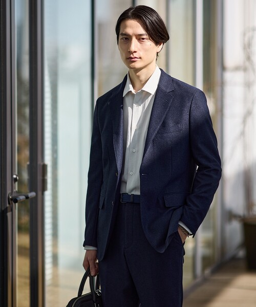 TAKEO KIKUCHI（タケオキクチ）の「【抗菌防臭】尾州 リネンブレンド ハニカムメッシュ ジャケット（テーラードジャケット・メンズ・ブルー系その他/ネイビー/グレー・01/02/03/04）」の7枚目の写真