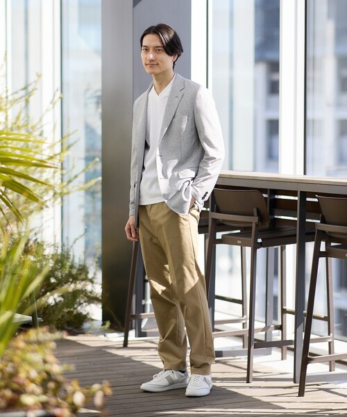 TAKEO KIKUCHI（タケオキクチ）の「【抗菌防臭】尾州 リネンブレンド ハニカムメッシュ ジャケット（テーラードジャケット・メンズ・ブルー系その他/ネイビー/グレー・01/02/03/04）」の8枚目の写真