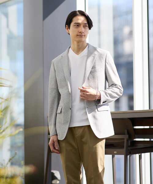 TAKEO KIKUCHI（タケオキクチ）の「【抗菌防臭】尾州 リネンブレンド ハニカムメッシュ ジャケット（テーラードジャケット・メンズ・ブルー系その他/ネイビー/グレー・01/02/03/04）」の9枚目の写真