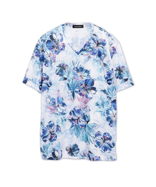 TORNADO MART(トルネードマート)の「TORNADO MART∴メタルハイビスカスプリント半袖カットソー(Tシャツ/カットソー・メンズ・その他1/その他2/ブルー系1・M/L/LL/XXL)」の21枚目の写真