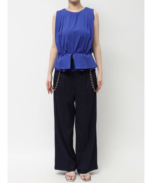 dazzlin（ダズリン）の「ショルダータックカットソー（Tシャツ/カットソー・レディース・オフホワイト/ブラック/ブルー・FREE）」の9枚目の写真