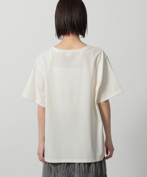 LAKOLE（ラコレ）の「フラワーフォトTEE / 325508（Tシャツ/カットソー・レディース・イエロー/オフホワイト/チャコールグレー・FREE）」の22枚目の写真