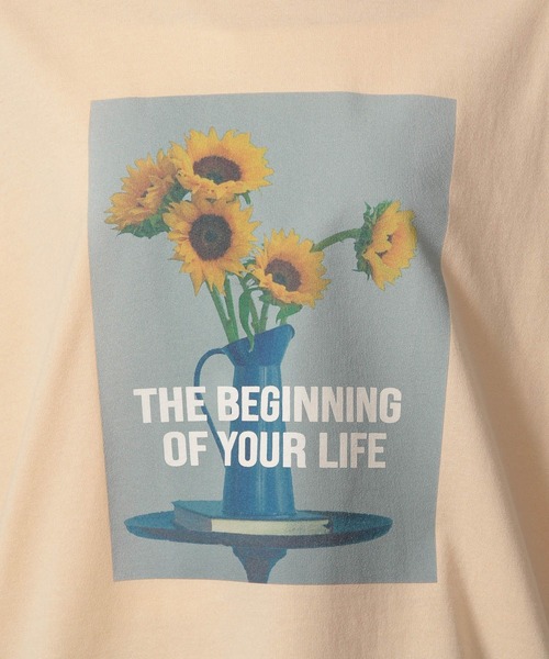 LAKOLE（ラコレ）の「フラワーフォトTEE / 325508（Tシャツ/カットソー・レディース・イエロー/オフホワイト/チャコールグレー・FREE）」の16枚目の写真