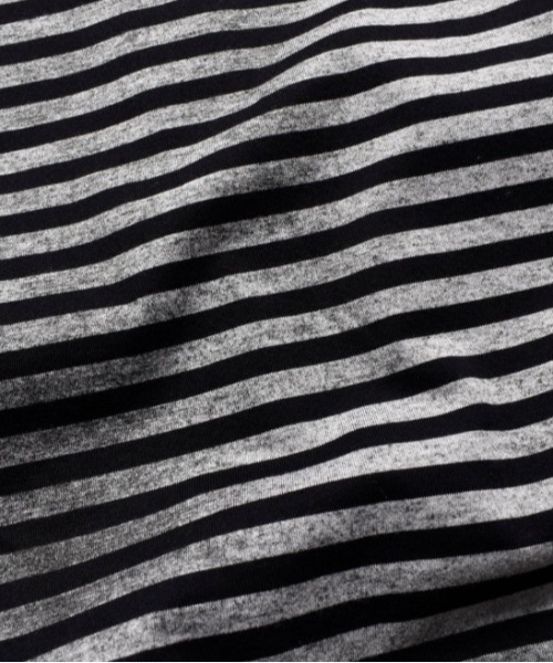 MINEDENIM（マインデニム）の「MINEDENIM（マインデニム）Seepage Border Crewneck T-SH（Tシャツ/カットソー・メンズ・その他24/ブラック・2/3/1）」の11枚目の写真