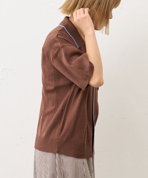 CIAOPANIC TYPY（チャオパニックティピー）の「【UNISEX】ストライプサマーニットカーディガン（カーディガン/ボレロ・レディース・グレー/グリーン/ブラウン・MEDIUM/LARGE）」の22枚目の写真