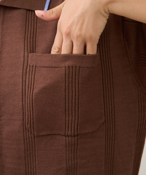 CIAOPANIC TYPY（チャオパニックティピー）の「【UNISEX】ストライプサマーニットカーディガン（カーディガン/ボレロ・レディース・グレー/グリーン/ブラウン・MEDIUM/LARGE）」の7枚目の写真