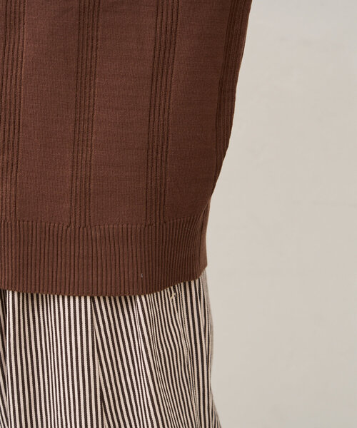 CIAOPANIC TYPY（チャオパニックティピー）の「【UNISEX】ストライプサマーニットカーディガン（カーディガン/ボレロ・レディース・グレー/グリーン/ブラウン・MEDIUM/LARGE）」の9枚目の写真