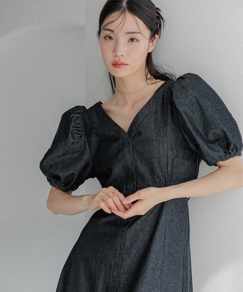 Heather（ヘザー）の「アソートカットアウトワンピース　452500（ワンピース・レディース・オフホワイト/ブラック/ブラック系その他/チェック/ホワイト系・S/M）」の9枚目の写真