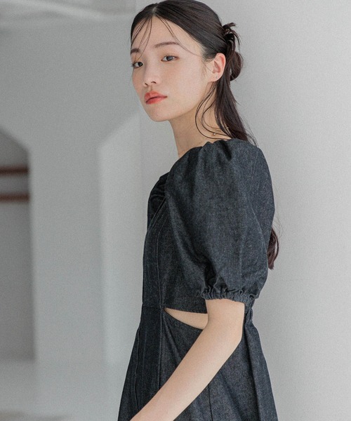 Heather（ヘザー）の「アソートカットアウトワンピース　452500（ワンピース・レディース・オフホワイト/ブラック/ブラック系その他/チェック/ホワイト系・S/M）」の11枚目の写真