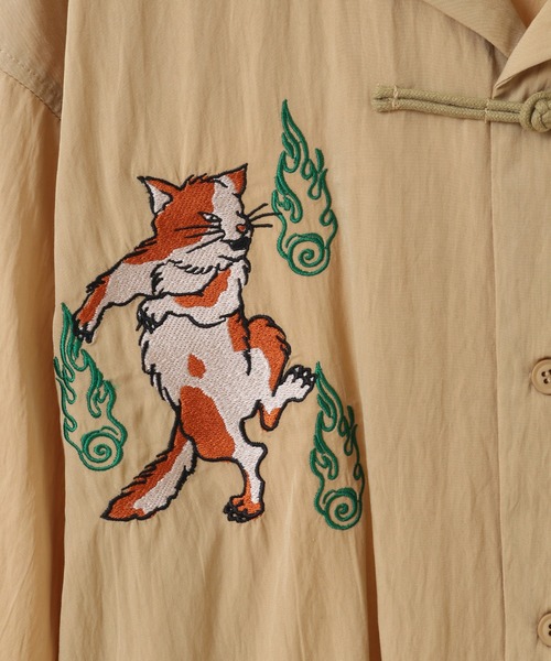 Candy Stripper(キャンディストリッパー)の「PHANTOM CATS CHINA シャツ(シャツ/ブラウス・レディース・ブルー/ブラック/ベージュ・FREE)」の4枚目の写真