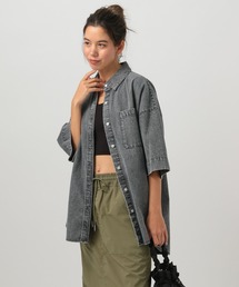 BAYFLOW | [春夏も着やすい軽めデニム]ハーフスリーブデニムシャツ(シャツ/ブラウス)