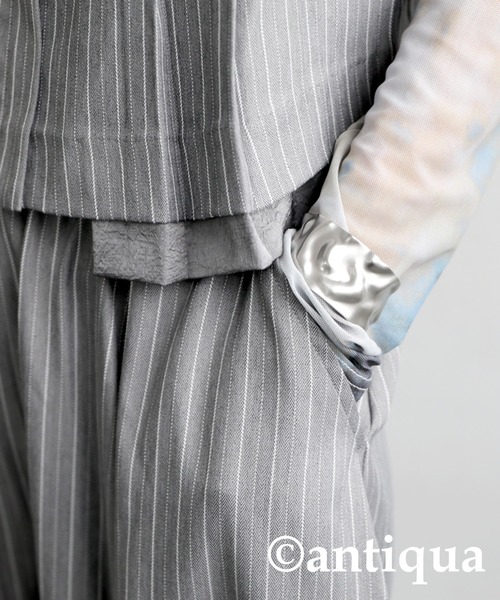 antiqua(アンティカ)の「ストライプバルーンパンツ(その他パンツ・レディース・グレー/ブラック・ONESIZE)」の19枚目の写真
