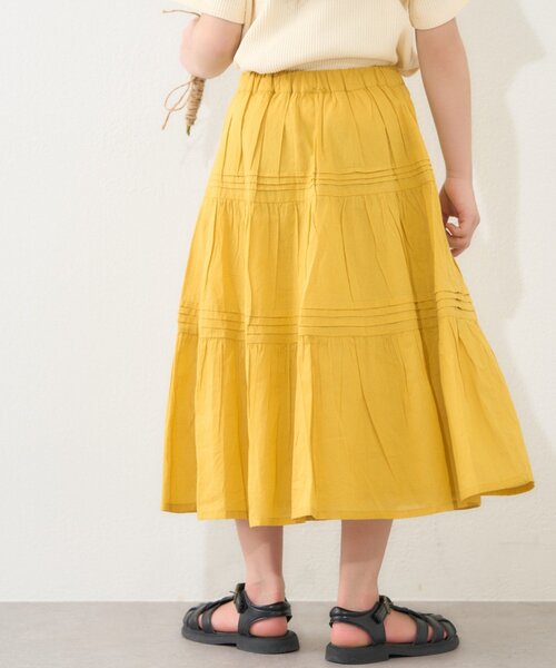 CIAOPANIC TYPY（チャオパニックティピー）の「【KIDS】【india】ボイルピンタックスカート（スカート・キッズ・イエロー/ホワイト/ブラック・MEDIUM/LARGE/X-LARGE/XX-LARGE）」の11枚目の写真