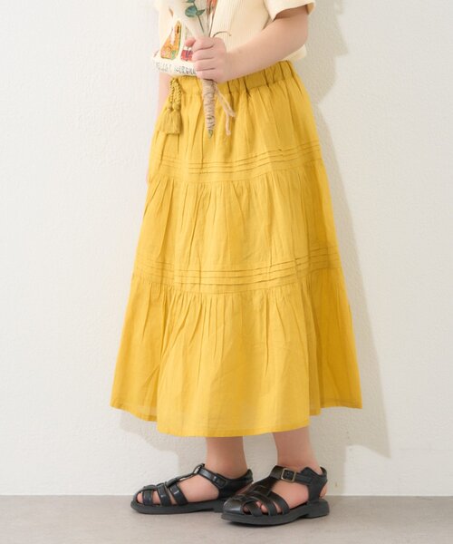 CIAOPANIC TYPY（チャオパニックティピー）の「【KIDS】【india】ボイルピンタックスカート（スカート・キッズ・イエロー/ホワイト/ブラック・MEDIUM/LARGE/X-LARGE/XX-LARGE）」の12枚目の写真