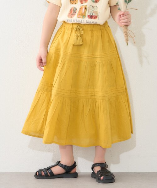 CIAOPANIC TYPY（チャオパニックティピー）の「【KIDS】【india】ボイルピンタックスカート（スカート・キッズ・イエロー/ホワイト/ブラック・MEDIUM/LARGE/X-LARGE/XX-LARGE）」の13枚目の写真