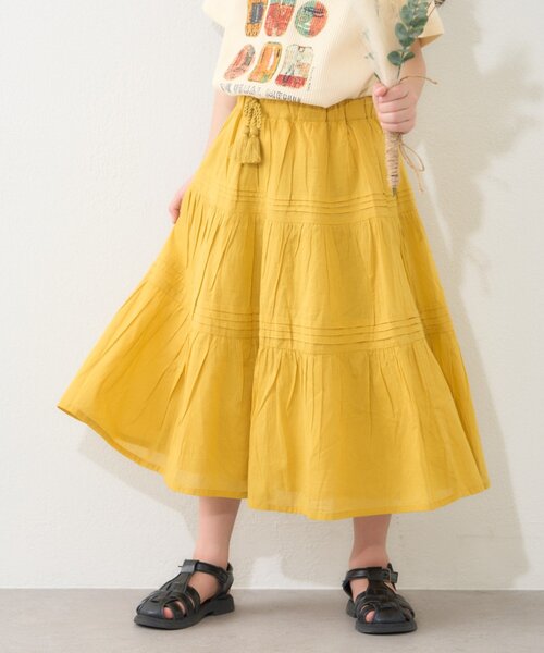 CIAOPANIC TYPY（チャオパニックティピー）の「【KIDS】【india】ボイルピンタックスカート（スカート・キッズ・イエロー/ホワイト/ブラック・MEDIUM/LARGE/X-LARGE/XX-LARGE）」の15枚目の写真