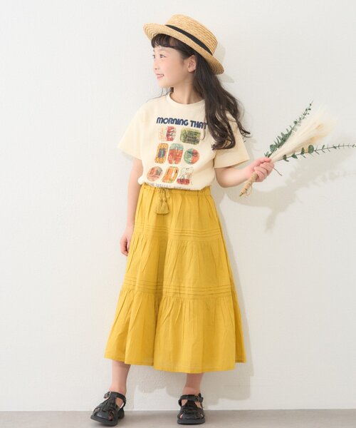 CIAOPANIC TYPY（チャオパニックティピー）の「【KIDS】【india】ボイルピンタックスカート（スカート・キッズ・イエロー/ホワイト/ブラック・MEDIUM/LARGE/X-LARGE/XX-LARGE）」の16枚目の写真