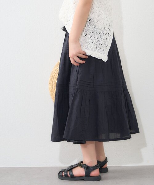 CIAOPANIC TYPY（チャオパニックティピー）の「【KIDS】【india】ボイルピンタックスカート（スカート・キッズ・イエロー/ホワイト/ブラック・MEDIUM/LARGE/X-LARGE/XX-LARGE）」の22枚目の写真