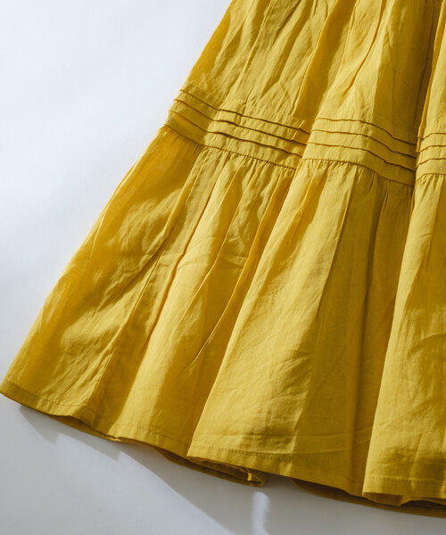 CIAOPANIC TYPY（チャオパニックティピー）の「【KIDS】【india】ボイルピンタックスカート（スカート・キッズ・イエロー/ホワイト/ブラック・MEDIUM/LARGE/X-LARGE/XX-LARGE）」の6枚目の写真