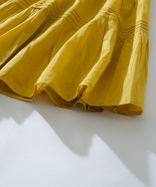 CIAOPANIC TYPY（チャオパニックティピー）の「【KIDS】【india】ボイルピンタックスカート（スカート・キッズ・イエロー/ホワイト/ブラック・MEDIUM/LARGE/X-LARGE/XX-LARGE）」の7枚目の写真