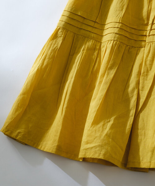 CIAOPANIC TYPY（チャオパニックティピー）の「【KIDS】【india】ボイルピンタックスカート（スカート・キッズ・イエロー/ホワイト/ブラック・MEDIUM/LARGE/X-LARGE/XX-LARGE）」の10枚目の写真