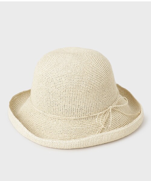 OPAQUE.CLIP（オペークドットクリップ）の「共地リボン雑材ハット（ハット・レディース・ベージュ/ブルー/ライトベージュ・00）」の3枚目の写真