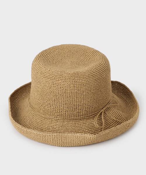 OPAQUE.CLIP（オペークドットクリップ）の「共地リボン雑材ハット（ハット・レディース・ベージュ/ブルー/ライトベージュ・00）」の4枚目の写真