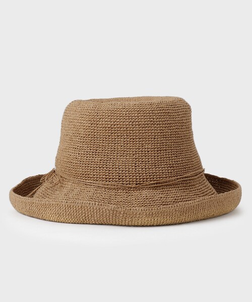 OPAQUE.CLIP（オペークドットクリップ）の「共地リボン雑材ハット（ハット・レディース・ベージュ/ブルー/ライトベージュ・00）」の5枚目の写真