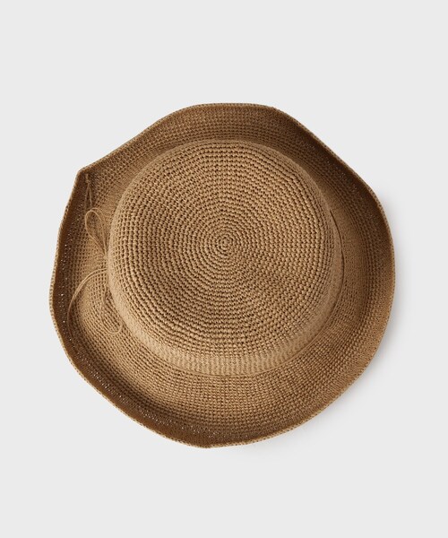 OPAQUE.CLIP（オペークドットクリップ）の「共地リボン雑材ハット（ハット・レディース・ベージュ/ブルー/ライトベージュ・00）」の6枚目の写真