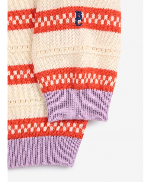 BOBO CHOSES（ボボショーズ）の「Striped jumper（ニット/セーター・キッズ・オフホワイト・6MONTH/3MONTH/9MONTH/12MONTH/18MONTH）」の4枚目の写真