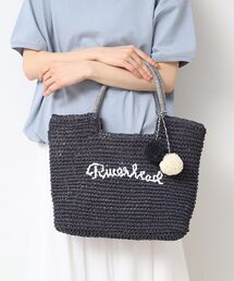 Dessin | 【軽量・A4収納可】ポンポンチャームペーパーロゴトートバッグ(トートバッグ)