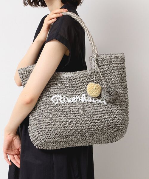 Dessin（デッサン）の「【軽量・A4収納可】ポンポンチャームペーパーロゴトートバッグ（トートバッグ・レディース・グリーン系/イエロー系その他6/ライトグレー系4/ネイビー/チャコール/ベージュ系その他7・00）」の15枚目の写真