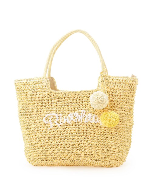 Dessin（デッサン）の「【軽量・A4収納可】ポンポンチャームペーパーロゴトートバッグ（トートバッグ・レディース・グリーン系/イエロー系その他6/ライトグレー系4/ネイビー/チャコール/ベージュ系その他7・00）」の20枚目の写真