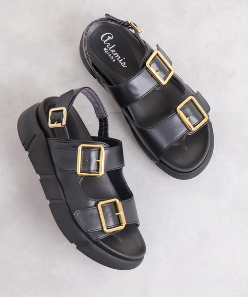 artemis by DIANA（アルテミスバイダイアナ）の「バックル付きダブルストラップ厚底サンダル（サンダル・レディース・ブラック/シルバー/ブルー/ホワイト・S/M/L/XL）」の5枚目の写真