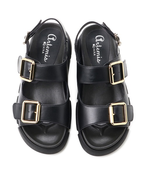 artemis by DIANA（アルテミスバイダイアナ）の「バックル付きダブルストラップ厚底サンダル（サンダル・レディース・ブラック/シルバー/ブルー/ホワイト・S/M/L/XL）」の16枚目の写真