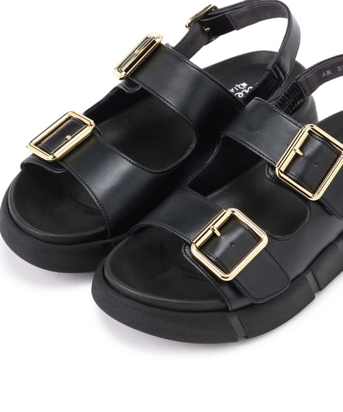 artemis by DIANA（アルテミスバイダイアナ）の「バックル付きダブルストラップ厚底サンダル（サンダル・レディース・ブラック/シルバー/ブルー/ホワイト・S/M/L/XL）」の18枚目の写真