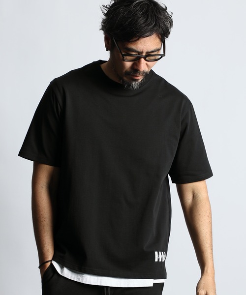 The DUFFER of ST.GEORGE（ザダファーオブセントジョージ）の「〔BLACK LABEL〕QUICK DRY SIMPLE TEE：速乾 ワンポイント シンプルTシャツ（Tシャツ/カットソー・メンズ・ライトグレー/ホワイト/パープル/ブラック・SMALL/MEDIUM/LARGE/X-LARGE）」の3枚目の写真