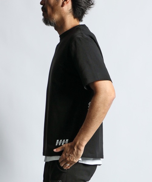 The DUFFER of ST.GEORGE（ザダファーオブセントジョージ）の「〔BLACK LABEL〕QUICK DRY SIMPLE TEE：速乾 ワンポイント シンプルTシャツ（Tシャツ/カットソー・メンズ・ライトグレー/ホワイト/パープル/ブラック・SMALL/MEDIUM/LARGE/X-LARGE）」の13枚目の写真