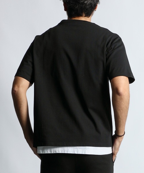 The DUFFER of ST.GEORGE（ザダファーオブセントジョージ）の「〔BLACK LABEL〕QUICK DRY SIMPLE TEE：速乾 ワンポイント シンプルTシャツ（Tシャツ/カットソー・メンズ・ライトグレー/ホワイト/パープル/ブラック・SMALL/MEDIUM/LARGE/X-LARGE）」の14枚目の写真