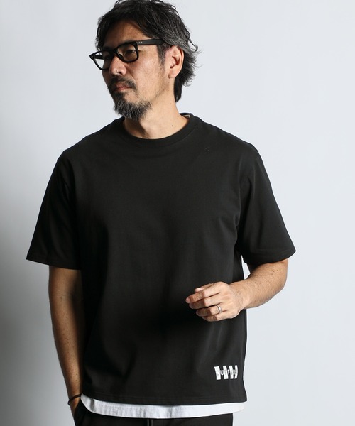 The DUFFER of ST.GEORGE（ザダファーオブセントジョージ）の「〔BLACK LABEL〕QUICK DRY SIMPLE TEE：速乾 ワンポイント シンプルTシャツ（Tシャツ/カットソー・メンズ・ライトグレー/ホワイト/パープル/ブラック・SMALL/MEDIUM/LARGE/X-LARGE）」の7枚目の写真