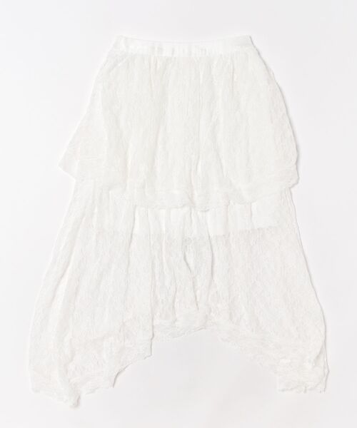 GORGE(ゴージ)の「《透け感レース×アシメヘム》レディース ロング スカート 体型カバー 春夏秋(スカート・レディース・オフホワイト/ブラック・F)」の22枚目の写真