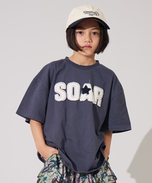 PAIRMANON STREET | 【PAIRMANON STREET】ワッペン付き ダメージ加工 オーバーサイズ Tシャツ(Tシャツ/カットソー)