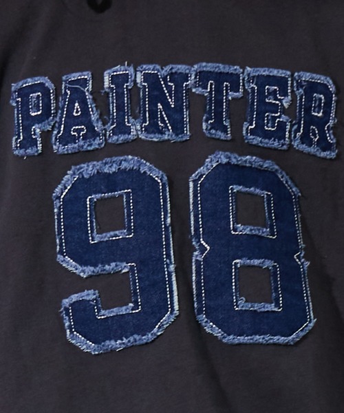 PAIRMANON STREET(ペアマノンストリート)の「【PAIRMANON STREET】ワッペン付き ダメージ加工 オーバーサイズ Tシャツ(Tシャツ/カットソー・キッズ・チャコールグレー/グレー/ブラック/レッド・100/120/160/110/150/140/90/130)」の5枚目の写真