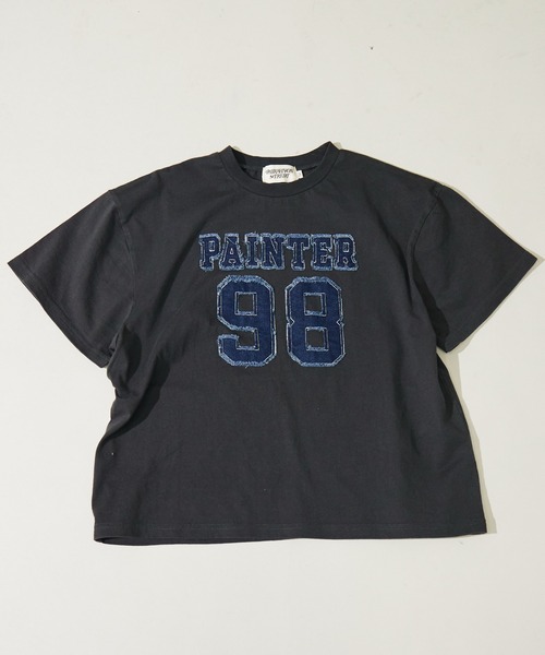 PAIRMANON STREET(ペアマノンストリート)の「【PAIRMANON STREET】ワッペン付き ダメージ加工 オーバーサイズ Tシャツ(Tシャツ/カットソー・キッズ・チャコールグレー/グレー/ブラック/レッド・100/120/160/110/150/140/90/130)」の12枚目の写真